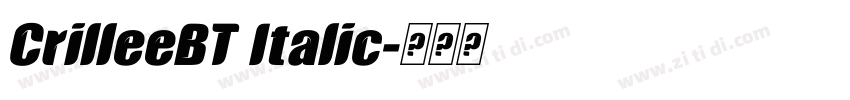CrilleeBT Italic字体转换
